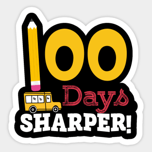 Happy 100th Day of School Teachers Kids 100 Days Smarter Sticker